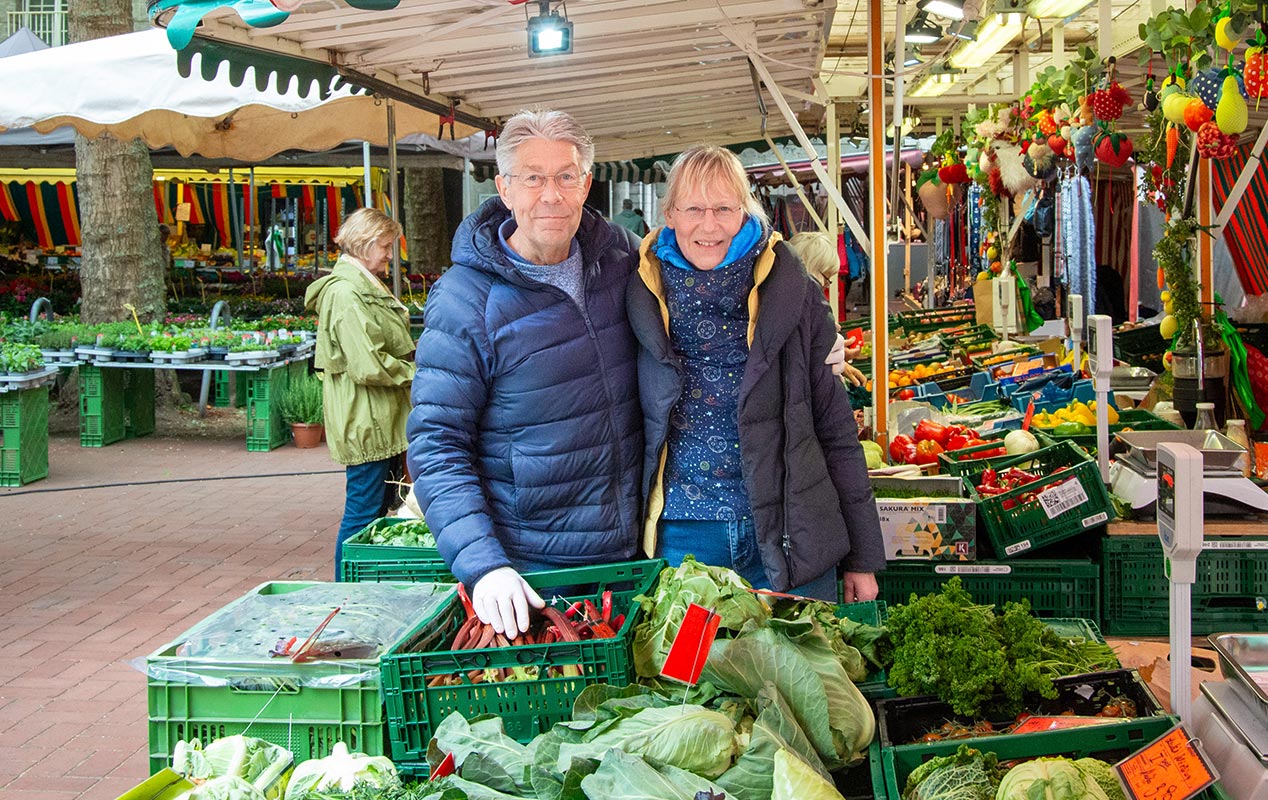 Einkaufen auf dem Wochenmarkt